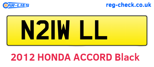 N21WLL are the vehicle registration plates.