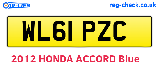 WL61PZC are the vehicle registration plates.