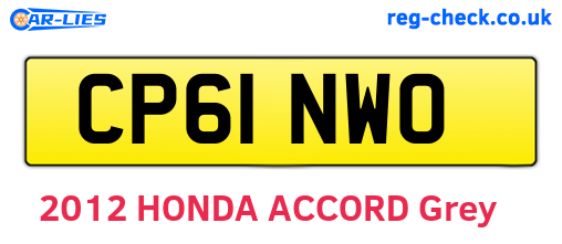 CP61NWO are the vehicle registration plates.