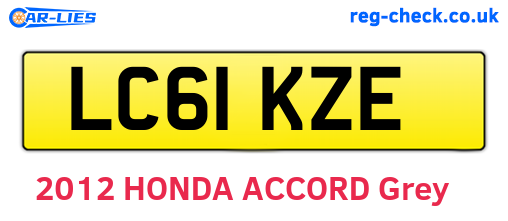 LC61KZE are the vehicle registration plates.