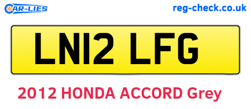 LN12LFG are the vehicle registration plates.