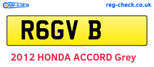 R6GVB are the vehicle registration plates.