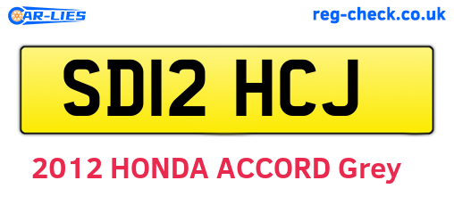 SD12HCJ are the vehicle registration plates.