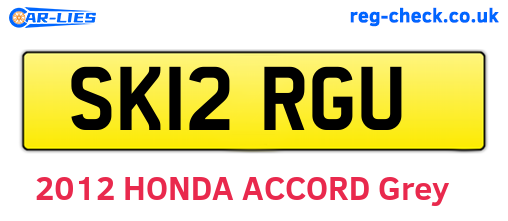 SK12RGU are the vehicle registration plates.