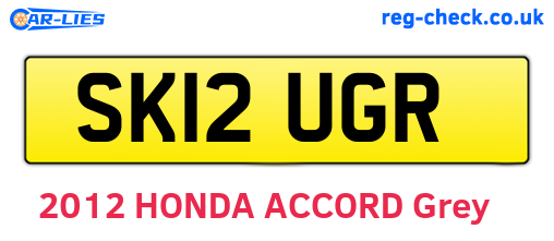 SK12UGR are the vehicle registration plates.
