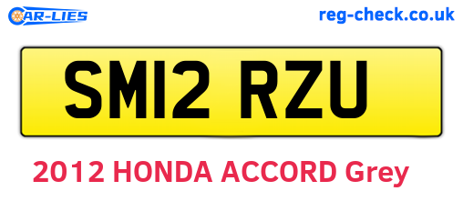 SM12RZU are the vehicle registration plates.