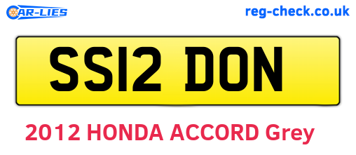 SS12DON are the vehicle registration plates.