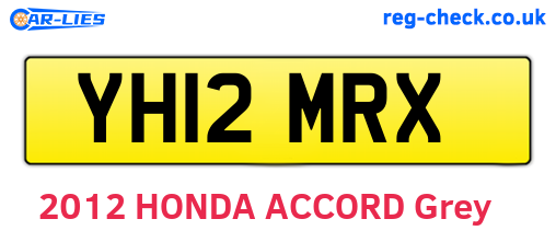 YH12MRX are the vehicle registration plates.