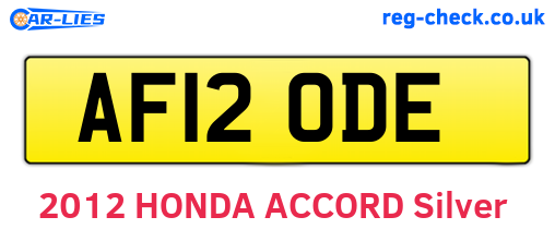 AF12ODE are the vehicle registration plates.