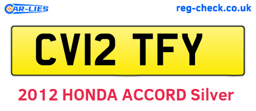 CV12TFY are the vehicle registration plates.