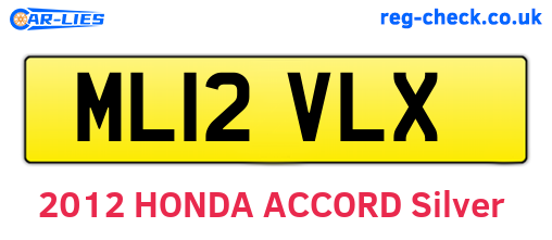 ML12VLX are the vehicle registration plates.