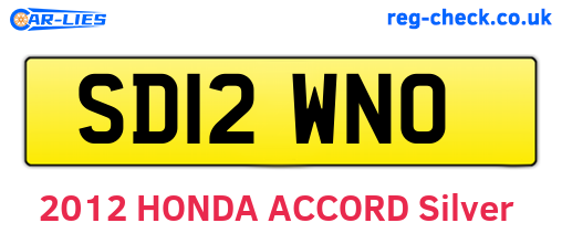 SD12WNO are the vehicle registration plates.