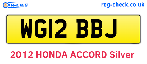 WG12BBJ are the vehicle registration plates.