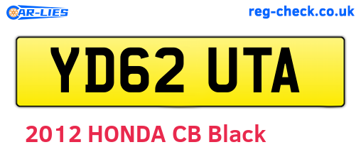 YD62UTA are the vehicle registration plates.