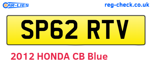 SP62RTV are the vehicle registration plates.