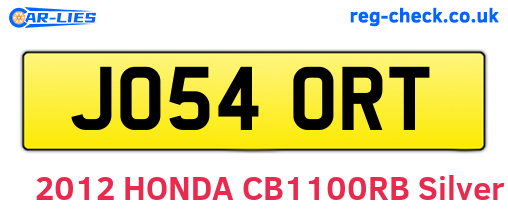 JO54ORT are the vehicle registration plates.