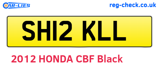 SH12KLL are the vehicle registration plates.