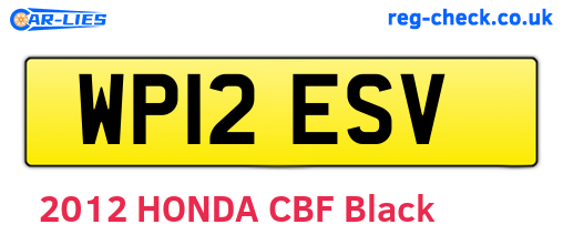 WP12ESV are the vehicle registration plates.