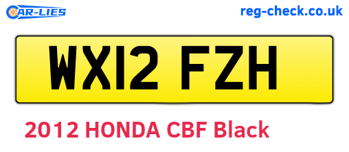 WX12FZH are the vehicle registration plates.