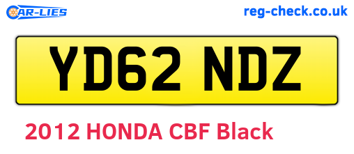 YD62NDZ are the vehicle registration plates.