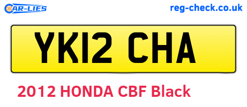 YK12CHA are the vehicle registration plates.