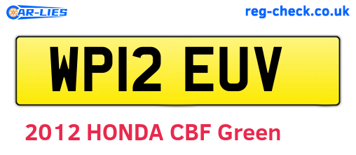 WP12EUV are the vehicle registration plates.