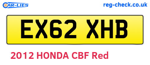 EX62XHB are the vehicle registration plates.