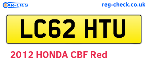 LC62HTU are the vehicle registration plates.