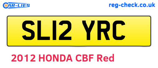 SL12YRC are the vehicle registration plates.