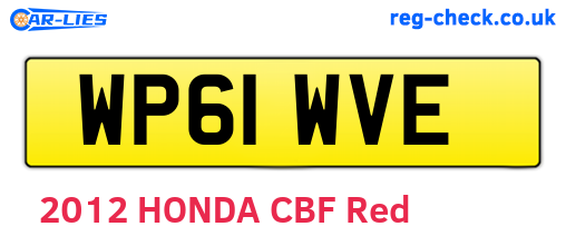 WP61WVE are the vehicle registration plates.