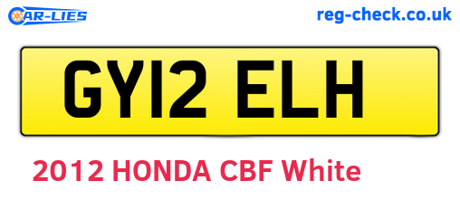 GY12ELH are the vehicle registration plates.