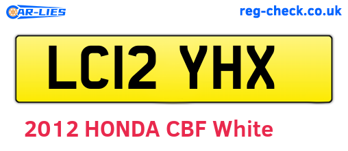 LC12YHX are the vehicle registration plates.