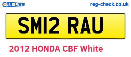SM12RAU are the vehicle registration plates.