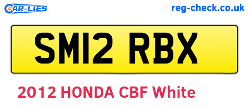 SM12RBX are the vehicle registration plates.