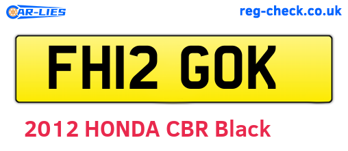FH12GOK are the vehicle registration plates.