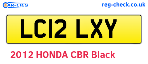 LC12LXY are the vehicle registration plates.