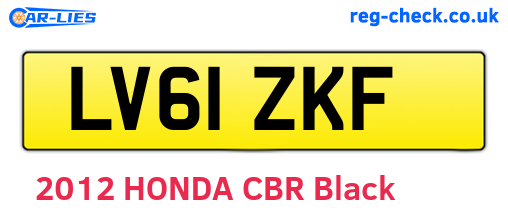 LV61ZKF are the vehicle registration plates.
