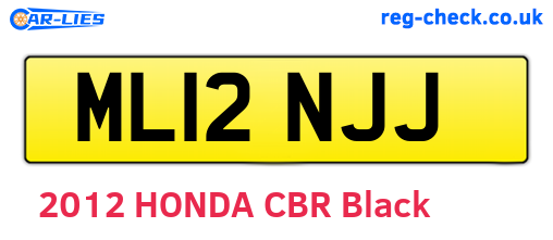 ML12NJJ are the vehicle registration plates.