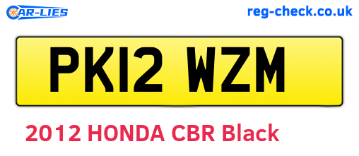 PK12WZM are the vehicle registration plates.
