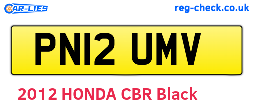 PN12UMV are the vehicle registration plates.