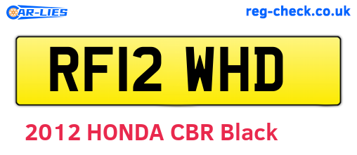 RF12WHD are the vehicle registration plates.