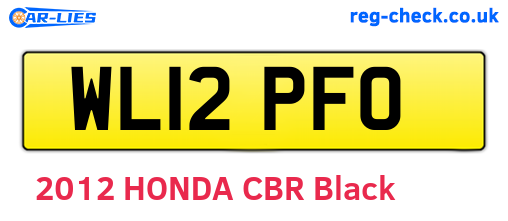 WL12PFO are the vehicle registration plates.