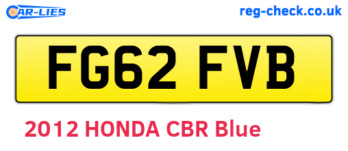 FG62FVB are the vehicle registration plates.