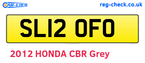 SL12OFO are the vehicle registration plates.