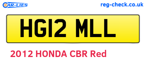 HG12MLL are the vehicle registration plates.