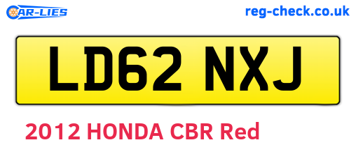 LD62NXJ are the vehicle registration plates.