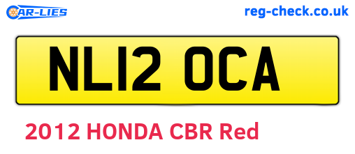NL12OCA are the vehicle registration plates.