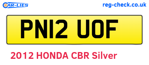 PN12UOF are the vehicle registration plates.