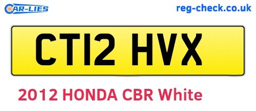 CT12HVX are the vehicle registration plates.