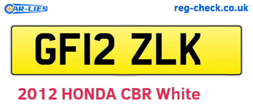 GF12ZLK are the vehicle registration plates.